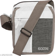 Rockzone Nylon Padded Cross Body Messenger Sling Bag Travel Office One Side Shoulder Bag For Men Women