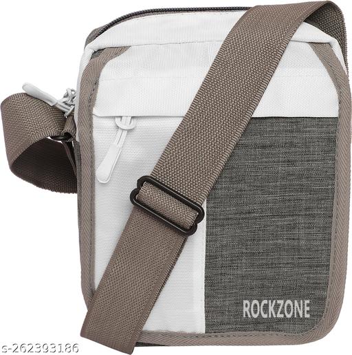Rockzone Nylon Padded Cross Body Messenger Sling Bag Travel Office One Side Shoulder Bag For Men Women