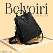 New Stylish & Aesthetic Black Backpack for Women/Girls College|School|Office|Travel|Party and Casual