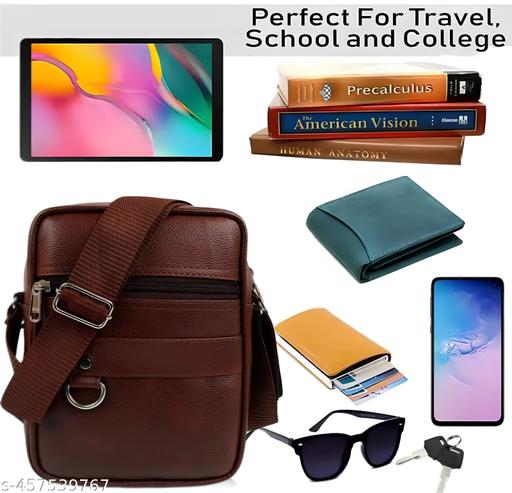 Stylish Professional Casual Synthetic Leather Unisex Bag/Shoulder Bag for Men/Travel Bag/Cross Body Bag/Office Business Bag/Messenger Bag/Stylish Sling Bag for Men & Women