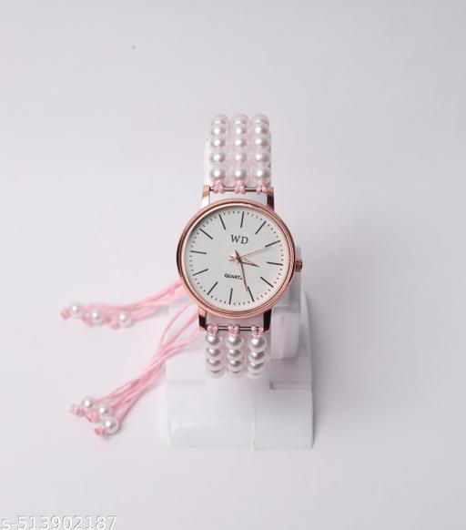 princess fancy Unique round dail adjustable pearl braclate watches for girls and women