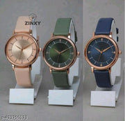Best Quality Festive Season Royal Designer Round Dial Attractive Leather Belt Women Watches Combo Pack of 3 Watches combo for women stylish girl watches combo pack of 3 analog watches combo wrist watches combo watches for girls stylish watches Set