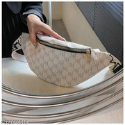 SYGA Pu Small Bag Foreign Style Fashion Shoulder Messenger Bag Light and Simple Ladies Chest Bag(White)