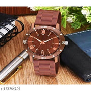 Av Copper Roman Brown Pu Men Watch