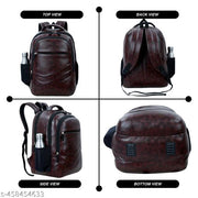 Comfy Classic PU Leather  40 L Casual Waterproof Laptop Bag/Backpack for Men Women Boys Girls/Office School College Teens & Students