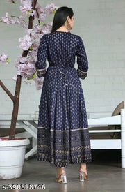 Women's Anarkali Kurti With Gota Work
