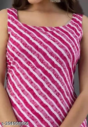 WOMEN PRINTED CRAPE A-LINE KURTI