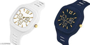 Square Dial Black Blue Grey White Analog Watches with Silicon Strap Stylish ADDI Designer Combo Watch for Mens & Boys