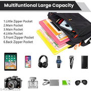 Black Men Sling Bag Cross body Men’s Sling Messenger Bag for Travel / Office / Business