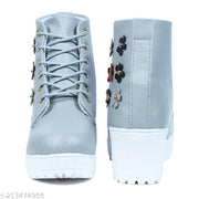 ARKER Trendy Latest Stylish Design Boot for Women Latest Design Ankle Length Boot for Women Extra Soft Comfort Boot for Women Chunky Sole Boot For Women High Heel Boot For Women Casual Boot For Women/Girls/Female/Ladies