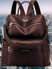 MomsyStore 20 L Leatherette Backpack Purses for Women and Girls to Carry Daily Stuff