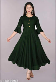 Trendy VG Ethnic Women's Solid Flared Kurtis