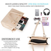 FOMMIL Ladies Handbag, Elegant Cream Sling Bag with Gold Hardware, Shoulder Strap