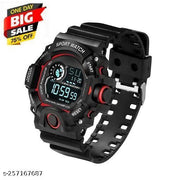 Sports Digital Watch with 6 LED Backlight & Silicone Strap