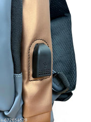 Sling Bag For Men Women Waterproof Slim Unisex Crossbody Sling Bag with USB Charging Port Chest Backpack Men's Shoulder Bag, Travel Handbag, Hard Shell Anti-Theft Bag