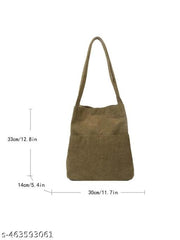 Corduroy Washable Trio Bag | Reusable Bag | Corduroy Smart Carry Bag For Women And Girls