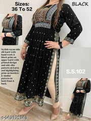 S.S.102 TM Maroon Designer Front Slit Kurti