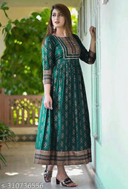 rayon printed gown