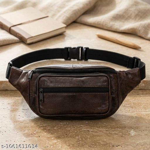 Premium Leather Fanny Pack with Adjustable Strap