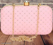 FANCY TRENDY WOMEN BOX CLUTCH WITH CHAIN SLING PARTY WEAR BRIDAL CLUTCH PURSE Fashionable Beautiful Handmade Embroidery Bridal Party Wedding