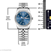 Legacy Series Stainless Steel Day and Date Functioning | Stylish Chain | Quartz Analog Watch for Boys/ Men