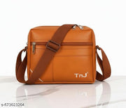 ZERRISH Men’s Sling Bag | Stylish Crossbody Shoulder Bag for Men | Office, Travel & Daily Use | Tan