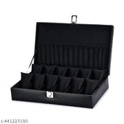 Men's and Women's Watch Box Holder Organizer Case In 12 Slots of watches In PU Leather