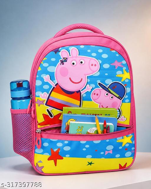 Lightweight Kids School Backpack 15L Cartoon Printed Bag for Boys & Girls | Cute Travel Backpack Bag for Children 3-5 Years Ideal for Preschool Nursery to 1st School Bag