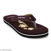 Women's Comfortable Trending Stylish Slippers And Flipflop Slippers Flip Flops Set of 2 combo
