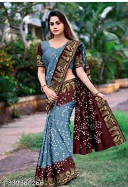 Daily wear saree, Bandhej Crystal Women Saree .Bandhni BANDHEJ. Bandhni Special Saree. Patola Saree .