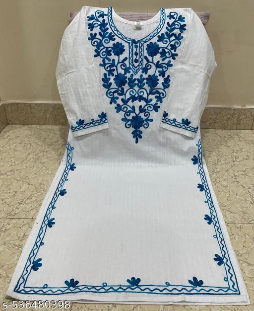 Cotton embroidery kurti