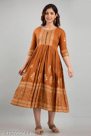 Women Rayon Printed Aaradhya Anarkali Kurtis