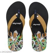 Skytrap Black, Brown Nubuck Eva Stylish & Comfortable Heels Slippers Flipflop for Women & Girls Combo of 2