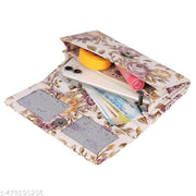 3 ZIPPER card holder with zipper and premium PU leather clutch hand purse for women