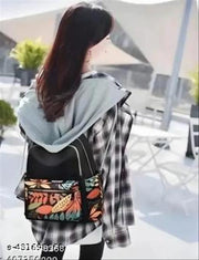 New Womens Korean Bags | Women's trending backpack | Black women's backpack | Women's travel backpack | Backpack for office | ( BLACK )