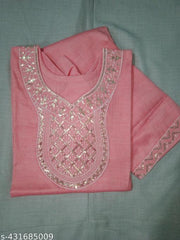 Women Embroidery Straight Fancy Kurti