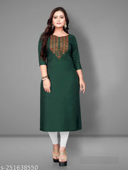 Abhisarika Women Plus Size Rayon Kurti