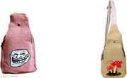 Unisex Hemp Crossbody Bag, 14" H x 7.5" W, Eco-Friendly for Men & Women