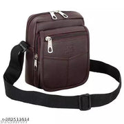 JATTIK PU Synthetic Leather Casual Formal Dailyuse Trendy Shoulder Daytrip Side Crossbody Office Slingbag For Men and women