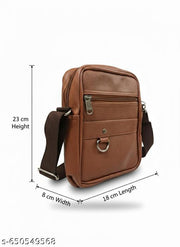 Trendy Versatile Premium Leather Cross Body Sling Bag For Men & Boys Sling Bag | Chest Bag | Cross Body Bag | Sling Bag Under 399 | Men Chest Bag | Pocket Bag | Waist Bag | Cross Body Bag