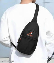 Men Sling Bag | Chest Bag for Men | Crossbody Shoulder Bag for Travel & Daily Use (BLACK)