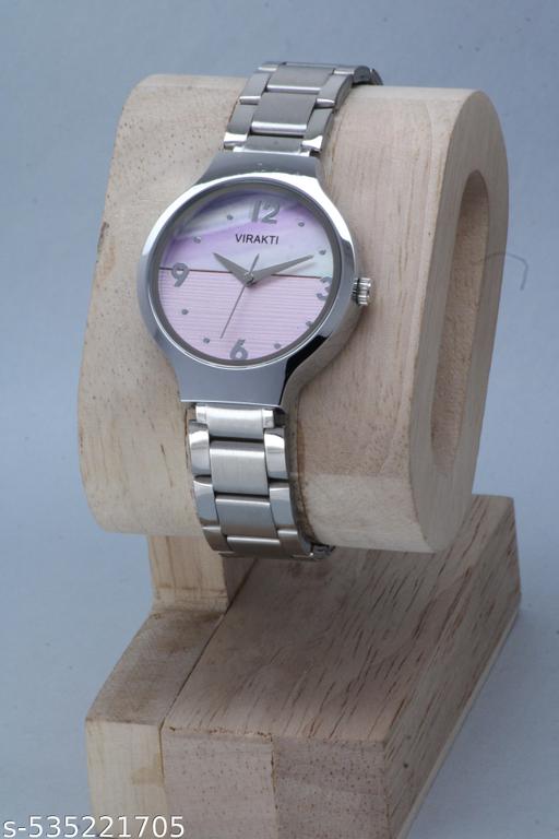 Trendy Ethnic Embossed Designer Dial Attractive Stainless Steel Chain Analog Watch for Women for Girls.