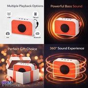 DPM Portable Bluetooth Party Speaker with Wireless Mic Karaoke Feature for Music and Singing