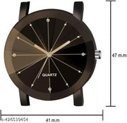 Analog wrist watch black dial watch for girls and women
