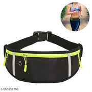 Running Belt with Waterproof Adjustable Elastic Strap, Sweatproof waistpacks with Large Capacity, Perfect for Running and Outdoor Activities, Black, One Size, Sports