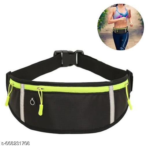 Running Belt with Waterproof Adjustable Elastic Strap, Sweatproof waistpacks with Large Capacity, Perfect for Running and Outdoor Activities, Black, One Size, Sports