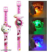 KIDS WATCH BEST WATCH GIRL AND BOY WATCH 3D CARTOON WATCH 3D CARTOON CARACTER Watch for Kids HELLO KITTY Digital Lighting Glowing Kid Watch with LIGHT for Boys and Girl ((Multicolor Kids Watch) [3-10 Years]