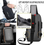 Sling Bag For Men CrossBody Backpack For Men Women, Anti-Theft Chest Bag With USB Charging Port,Messenger Bags, Waterproof Casual Shoulder Bag