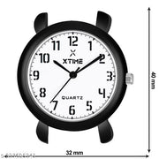 XTIME Analogue Watch Round White Dial & Black Resin Strap for Boys & Girls
