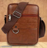 PU Leather Side Bag for Men & Women | Stylish Sling Bag, Crossbody Shoulder Bag | Lightweight Travel & Daily Use Bag